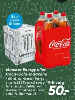 Bilka Monster Energy eller Coca-Cola sodavand tilbud