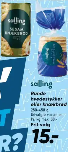 Bilka Runde hvedestykker eller knækbrød tilbud