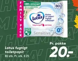 Bilka Lotus fugtigt toiletpapir tilbud