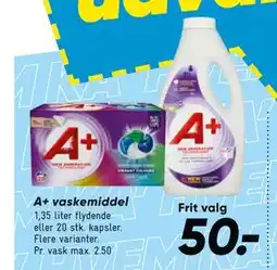 Bilka A+ vaskemiddel tilbud