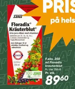 Bilka 250 ml Floradix krauterblut tilbud