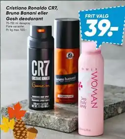 Bilka Cristiano Ronaldo CR7, Bruno Banani eller Gosh deodorant tilbud