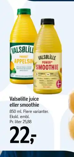 Føtex Valsølille juice eller smoothie tilbud
