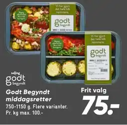 Bilka Godt Begyndt middagsretter tilbud