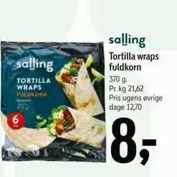 Føtex Tortilla wraps fuldkorn tilbud