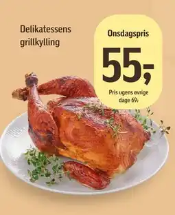 Føtex Delikatessens grillkylling tilbud