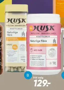 Bilka Husk kosttilskud eller mælkesyrebakterier tilbud