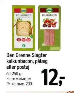 Føtex Den Grønne Slagter kalkunbacon, pålæg eller postej tilbud