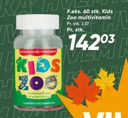 Bilka 60 stk. Kids Zoo multivitamin tilbud