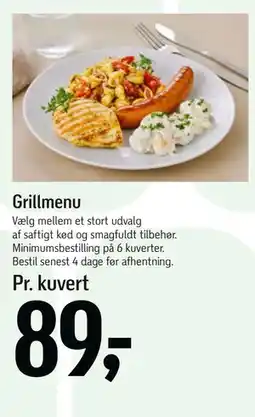 Føtex Grillmenu tilbud