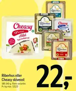 Føtex Riberhus eller Cheasy skiveost tilbud