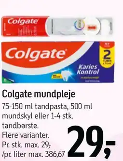 Føtex Colgate mundpleje tilbud