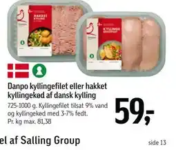 Føtex Danpo kyllingefilet eller hakket kyllingekød af dansk kylling tilbud