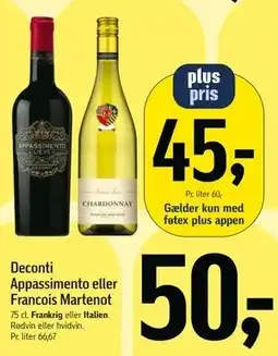 Føtex Deconti Appassimento eller Francois Martenot tilbud