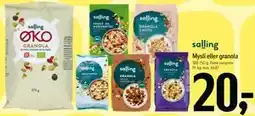 Føtex salling Mysli eller granola tilbud