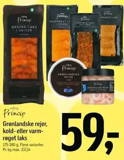 Føtex Grønlandske rejer, kold- eller varmrøget laks tilbud