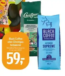 Føtex Black Coffee eller Christgau helbønner tilbud