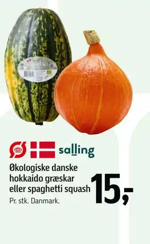 Føtex Økologiske danske hokkaido græskar eller spaghetti squash tilbud