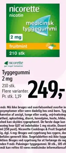 Føtex Tyggegummi 2 mg tilbud