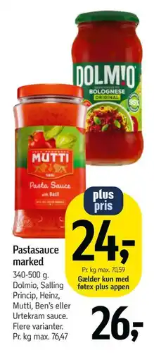 Føtex Pastasauce marked tilbud