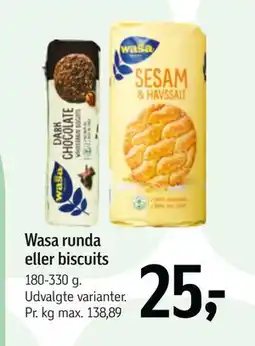 Føtex Wasa runda eller biscuits tilbud