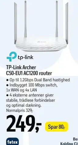 Føtex TP-Link Archer C50-EU1 AC1200 router tilbud