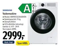 Føtex Samsung Vaskemaskine tilbud