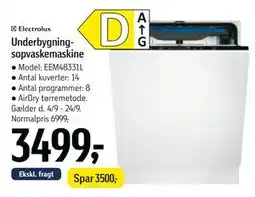 Føtex Electrolux Underbygningsopvaskemaskine tilbud