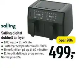 Føtex Salling digital dobbelt airfryer tilbud
