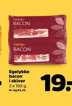 Netto Egelykke bacon i skiver tilbud