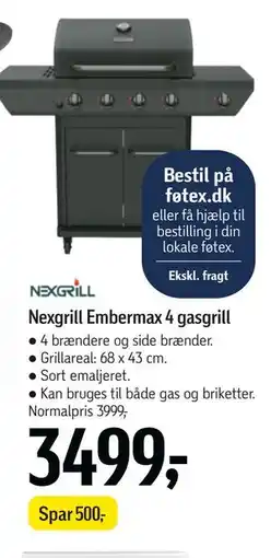 Føtex Nexgrill Embermax 4 gasgrill tilbud