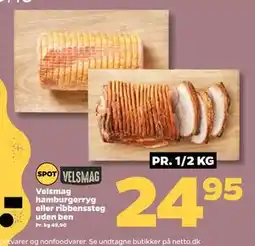 Netto Velsmag hamburgerryg eller ribbenssteg uden ben tilbud