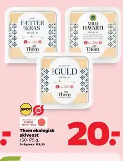 Netto Them økologisk skiveost tilbud