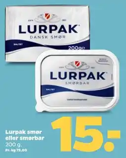 Netto Lurpak smør eller smørbar tilbud