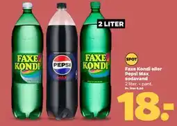 Netto Faxe Kondi eller Pepsi Max sodavand tilbud