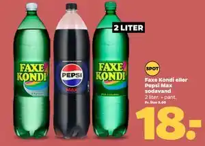 Faxe Kondi eller Pepsi Max sodavand