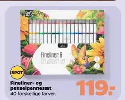 Netto Fineliner- og penselpennesæt tilbud