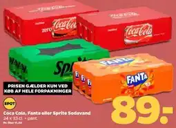 Netto Coca Cola, Fanta eller Sprite Sodavand tilbud