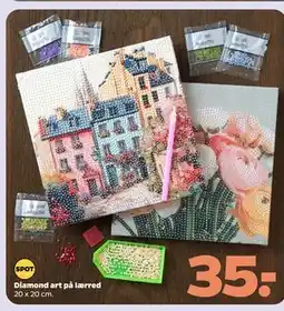 Netto Diamond art på lærred tilbud