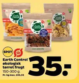 Netto Earth Control økologisk tørret frugt tilbud