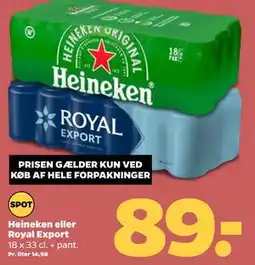 Netto Heineken eller Royal Export tilbud