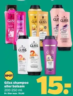 Netto Gliss shampoo eller balsam tilbud