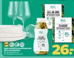 Netto Hello Sensitive maskinopvask eller opvasketabs tilbud