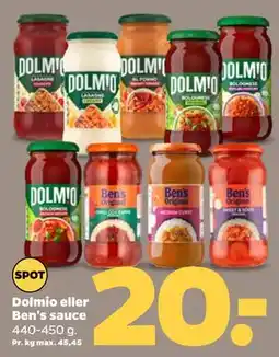 Netto Dolmio eller Ben's sauce tilbud