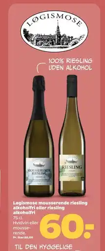 Netto Løgismose mousserende riesling alkoholfri eller riesling alkoholfri tilbud
