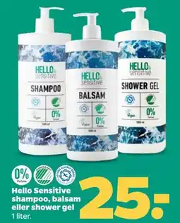 Netto Hello Sensitive shampoo, balsam eller shower gel tilbud
