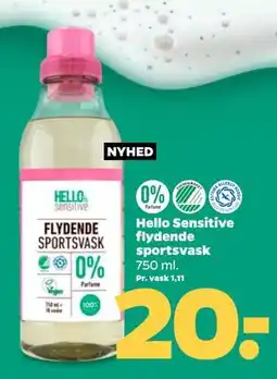 Netto Hello Sensitive flydende sportsvask tilbud