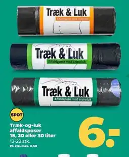Netto Træk-og-luk affaldsposer 15, 20 eller 30 liter tilbud