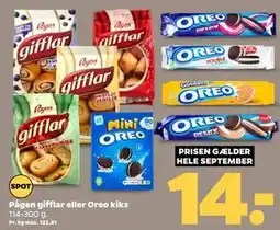 Netto Pågen gifflar eller Oreo kiks tilbud