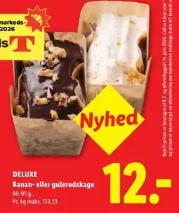 Lidl DELUXE Banan- eller gulerodskage tilbud